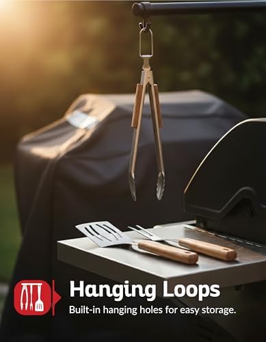 Professional Acacia Wood BBQ Tool Set - Image 6