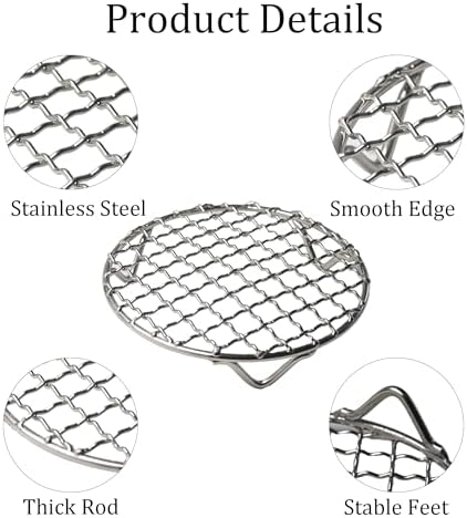 6.5 Inch Round Cooking Rack, Stainless Steel Wire Baking Rack - Image 3