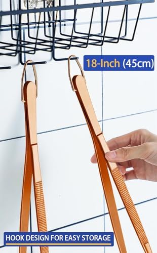 JETKONG 2 Pcs 18 Inch Stainless Steel Grill Tongs Heavy Duty Giant Tweezer Tongs - Image 7