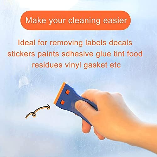 4 Pcs Plastic Razor Blade Scraper and 100 Pcs Blades, Remove Label Decal Tool， - Image 6