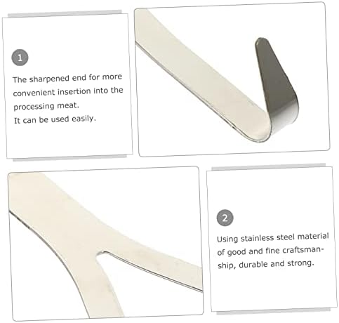 TOYANDONA 8pcs Stainless Steel Meat Hooks Kitchen Hooks - Image 2