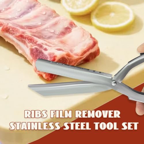 Rib Membrane Remover Stainless Steel Tool Kit, Ergonomic Handle - Image 3