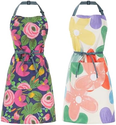 2 Pack Floral Apron for Women by ARBINSON