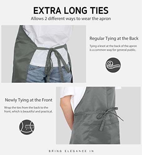 Syntus Apron for Men Women, Adjustable Cooking Kitchen Apron - Image 5