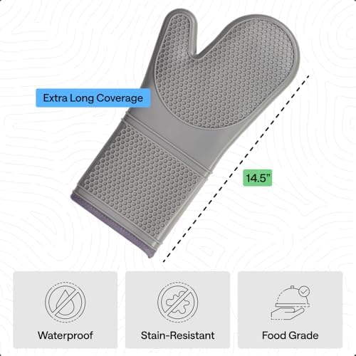 GORILLA GRIP Silicone Oven Mitts, 550F Heat Resistant - Image 4