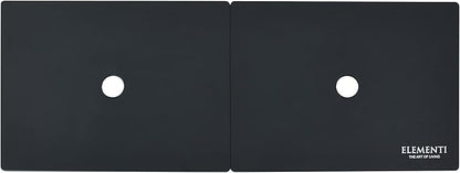 Elementi+ | Cape Town Gas Fire Pit Cast Concrete 56" Rectangular Fire Table, Outdoor Fire Pit Electronic Ignition | Canvas Cover, Fire Glass and Burner Lid Included | Dark Gray | Propane Gas