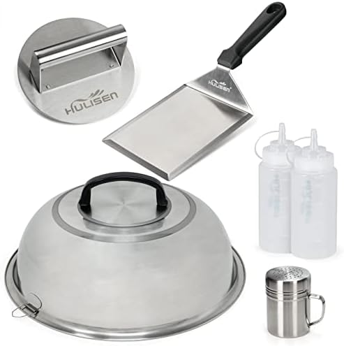 HULISEN Smashed Burger Kit, Stainless Steel Burger Press by HULISEN