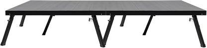 4'x8' MYSTAGE 2 Stage Platform - Portable, Folding Lightweight Aluminum Performance Deck with Adjustable Height 17"-28" - US Patented Design