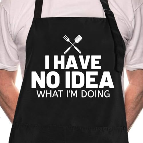 Rosoz Funny BBQ Black Chef Aprons by Rosoz
