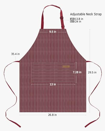 Syntus Apron for Men Women, Adjustable Cooking Kitchen Apron - Image 2