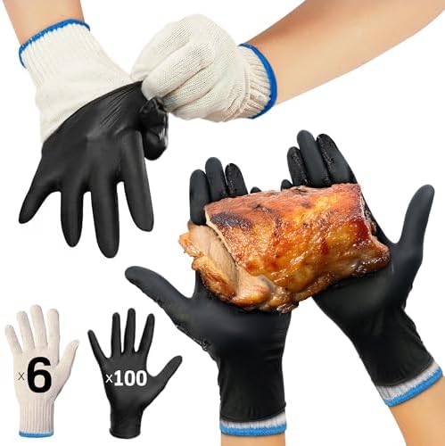 Raxwell BBQ Gloves, Heat Resistant Gloves, 6 Cotton Liners by Raxwell