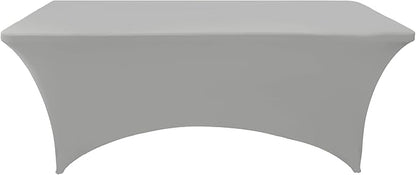 114 10-Pack 6ft Spandex Table Covers for Rectangle Standard Folding Tables - Wrinkle Resistant Stretch Tablecloths - Ultimate Fitted Table Protector for Parties, Banquet, and Wedding
