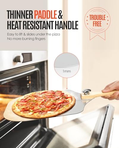 Mooues Pizza Peel Aluminum 14 inch Pizza Spatula - Image 5