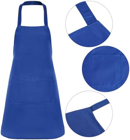 Fengek 8 Pcs Bib Apron for Unisex Colorful Kitchen Apron Bulk - Image 3