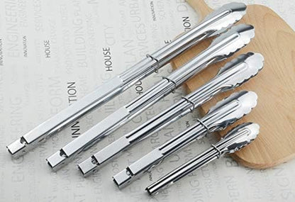 HINMAY Stainless Steel Serving Tongs Metal Cooking Tongs - Image 5