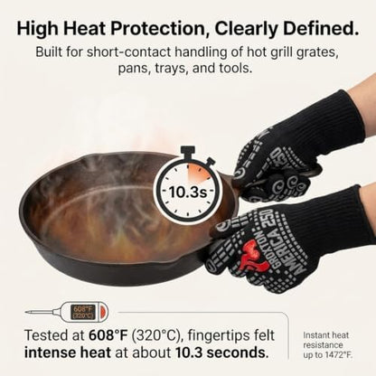America 250 BBQ Grill & Oven Gloves, 1472°F Heat Resistant - Image 3