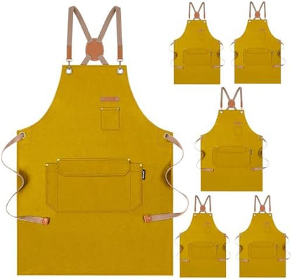 Genixart Chef Apron Men Women, Kitchen Aprons Cooking, BBQ by Genixart