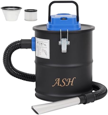 Ash Vacuum Cleaner, 800W Fireplace Ash Vac, 3.2 Gallon Blue by GoCampDirect