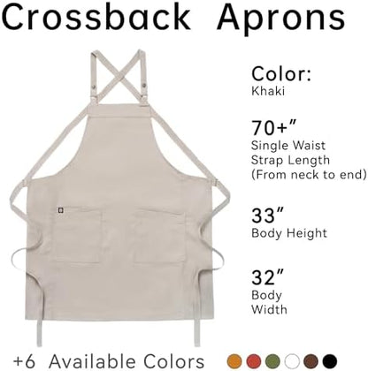Cross Back Apron for Men Chef Pockets 4251JX - Image 6