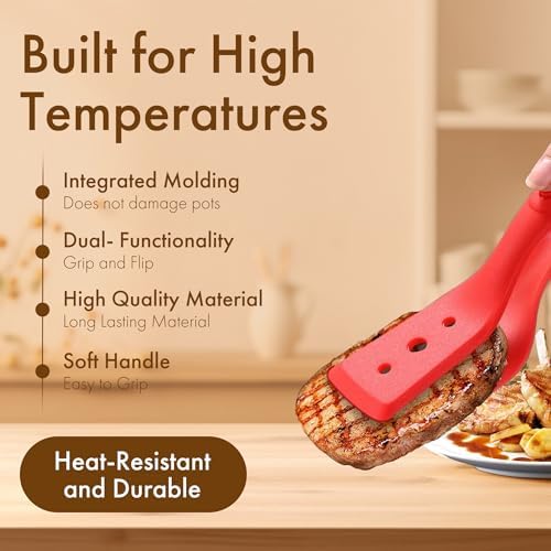 2-in-1 Silicone Spatula Tongs - Image 3