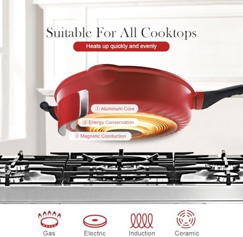 14 Inch Large Deep Frying Pan Skillet - Image 5