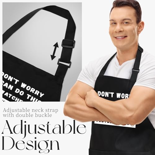 NLUS Funny Aprons for Men, Men’s Funny Apron for Chef Cooking Grilling BBQ - Image 4