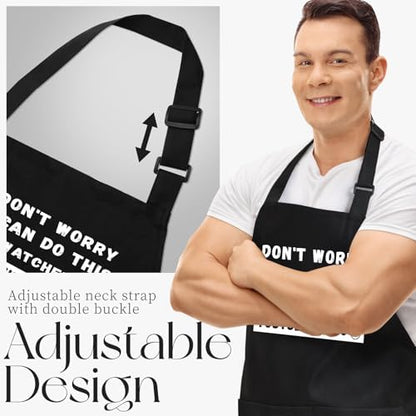 NLUS Funny Aprons for Men, Men’s Funny Apron for Chef Cooking Grilling BBQ - Image 4