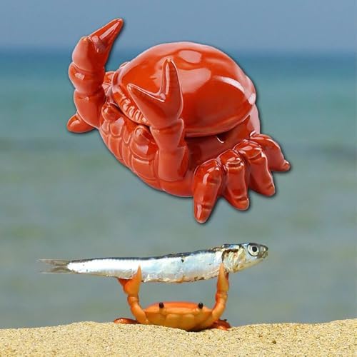 2packs Cute Ashtray With Lid, Ceramic Crab Cigar Cigarettes Ash Tray, Windproof - Image 4