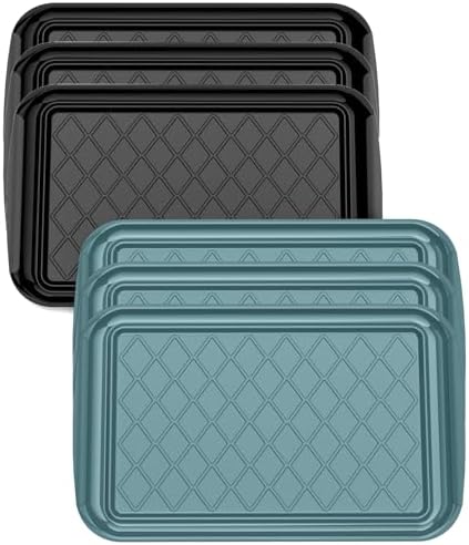 Grilling Prep & Serve Trays for Party Set of 6, Large BBQ Serving Platters by Unknown