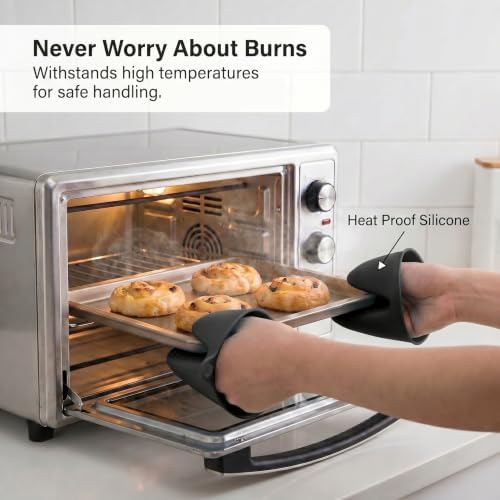 Silicone Kitchen Oven Mitts Set, Mini Finger Protector Cooking Pinch Grips Pot - Image 4