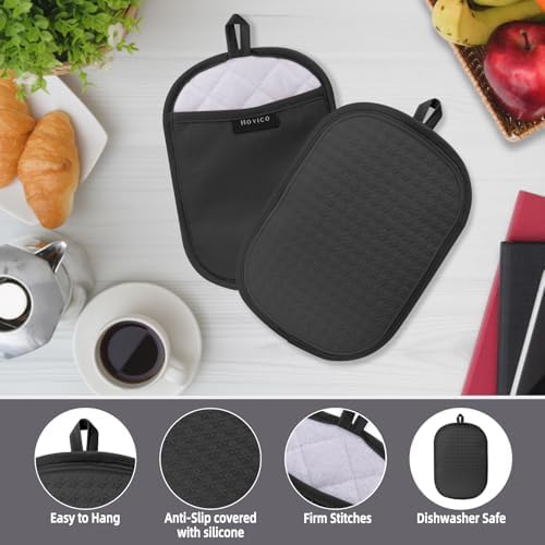 2PCS Silicone Pot Holders, Oven Mitts Heat Resistant Hot Pads - Image 3