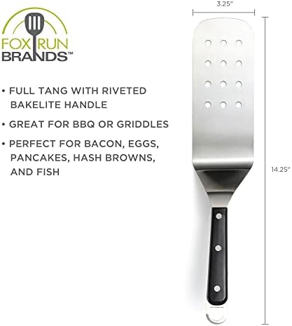 Fox Run Griddle Spatula Slotted, Stainless Steel, 14.76 x 2.95 x 3.35" - Image 5