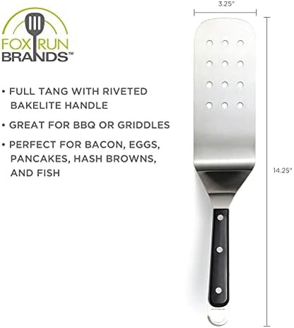 Fox Run Griddle Spatula Slotted, Stainless Steel, 14.76 x 2.95 x 3.35" - Image 5