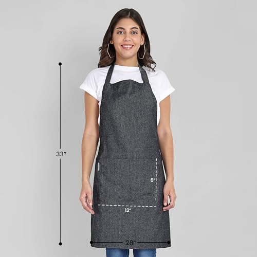 Chef Apron, Recycled Cotton Kitchen Apron - Image 5