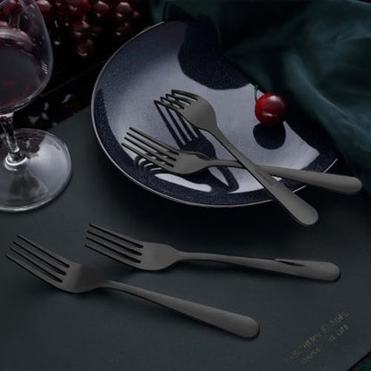 Unokit 24-Piece Stainless Steel Dinner Forks Silverware - Image 3