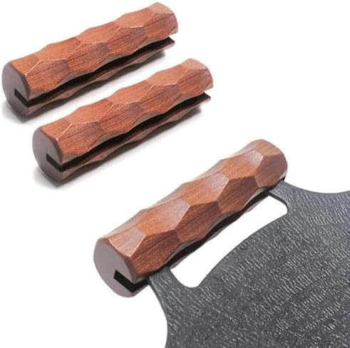 2pcs Wooden BBQ Plate Handle Anti Scald Non-slip Grill Pan Handle Burn - Image 3