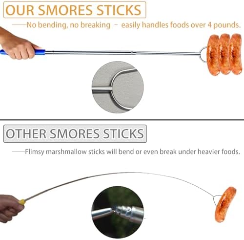 Marshmallow Roasting Sticks for Fire Pit, Smores Sticks, Hot Dog Sticks for - Image 5