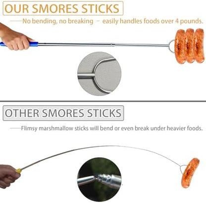 Marshmallow Roasting Sticks for Fire Pit, Smores Sticks, Hot Dog Sticks for - Image 5