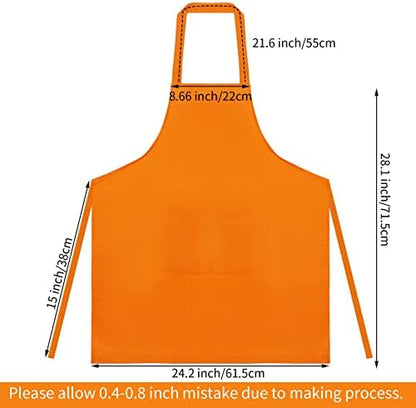 Fengek 8 Pcs Bib Apron for Unisex Colorful Kitchen Apron Bulk - Image 2