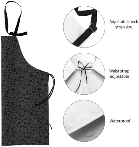Apron skeleton Halloween, Waterproof Work Apron - Image 6