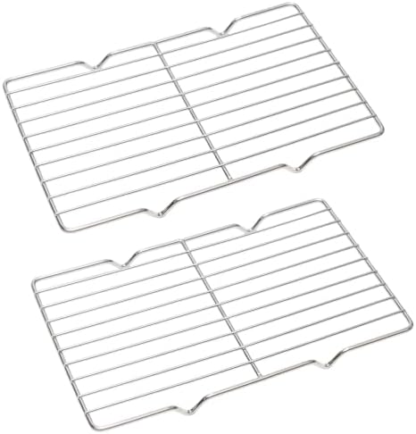 2 Pcs Rectangle Roasting Rack 8.3" x 11.4" Stainless Steel by Unknown