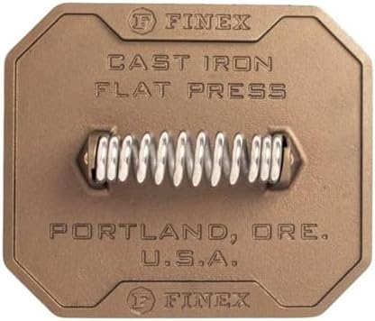 FINEX 8-Inch Cast Iron Flat Press, Pre-Seasoned, Fits FINEX Skillets by FINEX