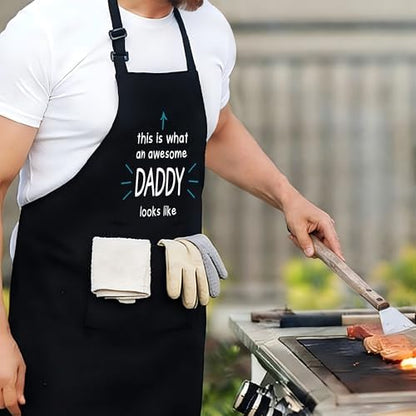 Funny Aprons For Men, Father's Fathers Day Kitchen Gifts For Dad Father Daddy - Image 3