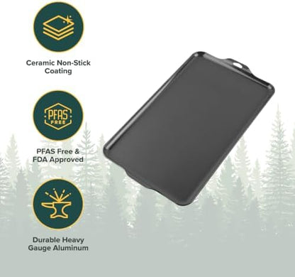 Coghlan's Camp Griddle, Lightweight Aluminum, 16.5 x 10" size, PFAS-Free and - Image 2