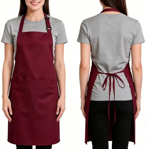 Large Chef Apron for Men and Women, Cooking Kitchen Aprons - Image 2