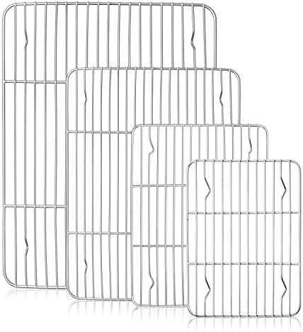 Herogo Cooling Rack Set of 4, Stainless Steel Cooking Baking Rack, Fit Various by Herogo