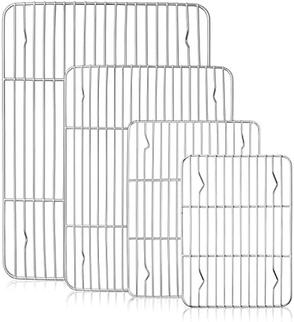 Herogo Cooling Rack Set of 4, Stainless Steel Cooking Baking Rack, Fit Various by Herogo