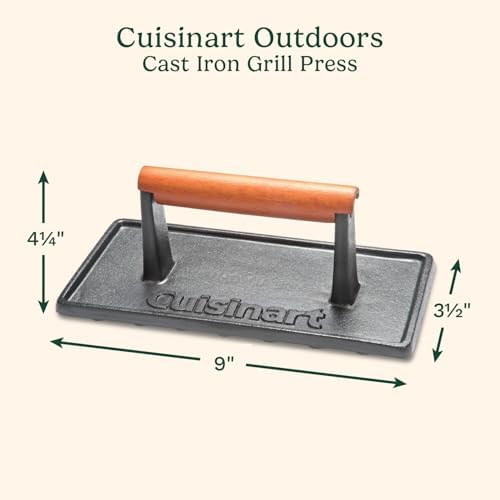 Cuisinart Burger Press with Wooden Handle, Cast Iron - Image 2