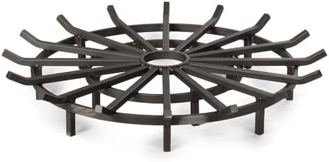 Ash & Ember 36" Wagon Wheel Fire Grate, High-Efficiency Smoke-Free Fireplace by TitanGreatOutdoors