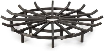 Ash & Ember 36" Wagon Wheel Fire Grate, High-Efficiency Smoke-Free Fireplace by TitanGreatOutdoors